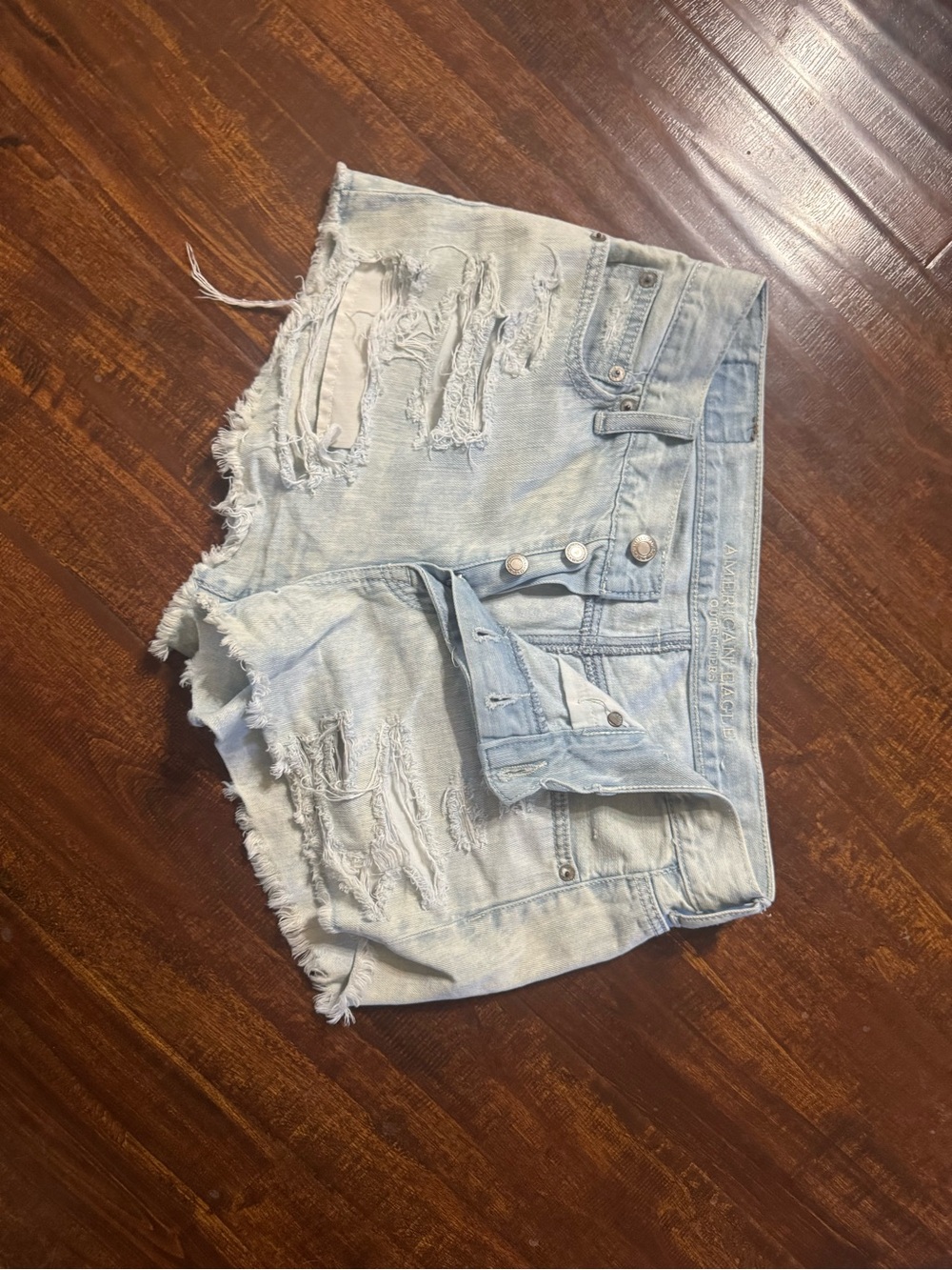 Light Wash Distressed Women’s Denim Shorts